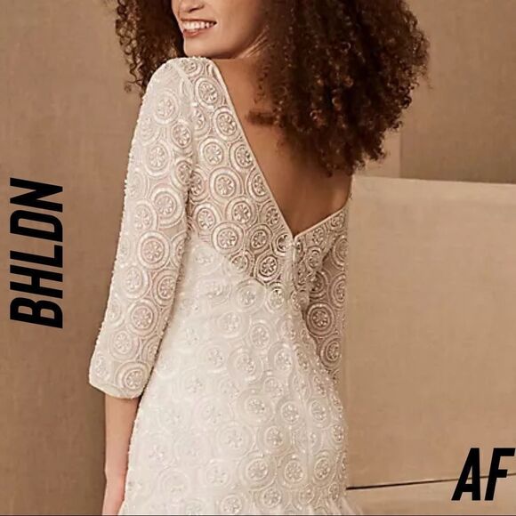 BHLDN MAUDE MINI DRESS NWT NEW IVORY PROM DRESS - Picture 4 of 12